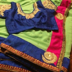 Indian/Bollywood/Pakistani Saree, Stitched Blouse